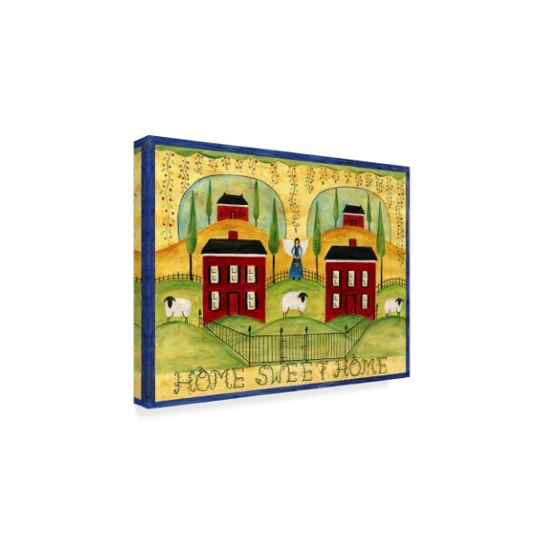 Cheryl Bartley 'Home Sweet Home Red House' Canvas Art,35x47